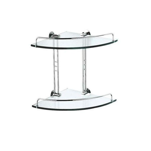Double Glass Corner Shelf - PSP608 Phoenix Bathroom Accessories
