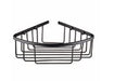 Corner wire basket on a white background