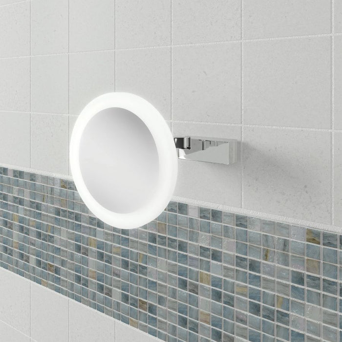 HiB Libra LED Magnifying Bathroom Mirror - Chrome - 21400