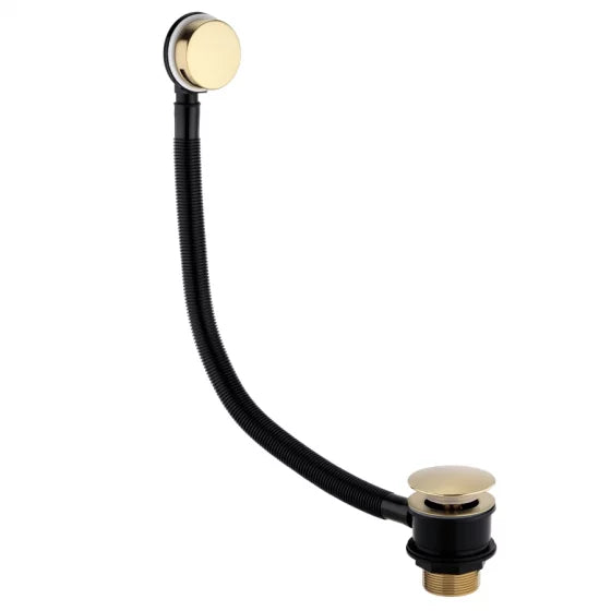 Tailored Bathrooms Orca Round Bath Waste & Overflow Brushed Brass - TIS0207