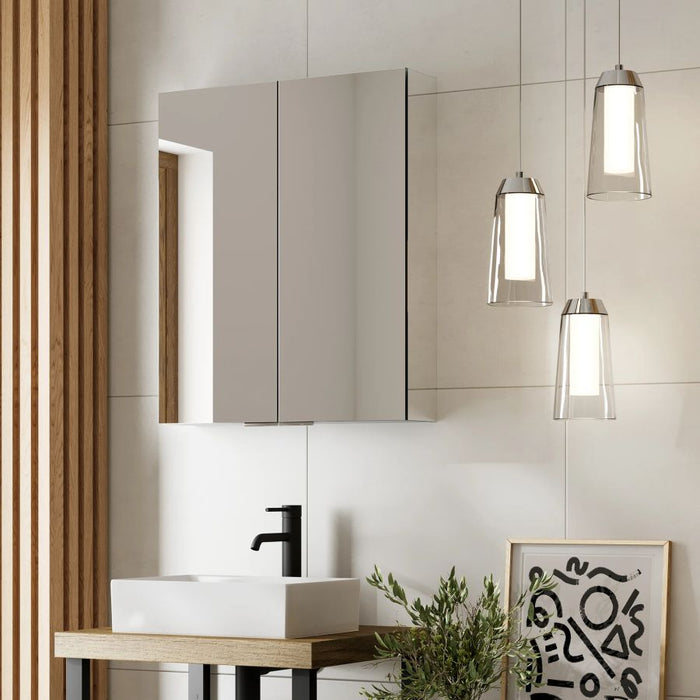 HiB Eris 60cm Bathroom Mirrored Cabinet - 45200
