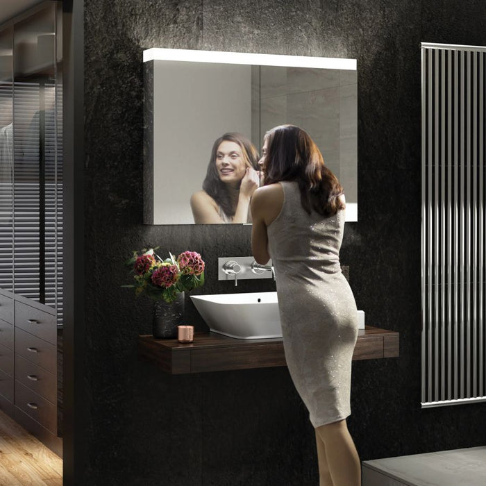 HiB Apex 100cm LED Bathroom Charging Cabinet - 47300