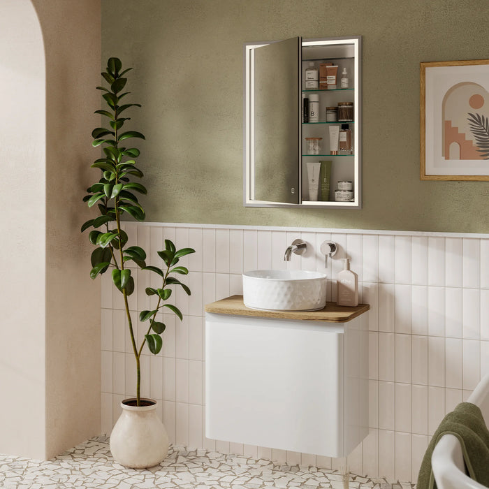 HiB Vanquish 50cm Bathroom Mirror Cabinet - 47600