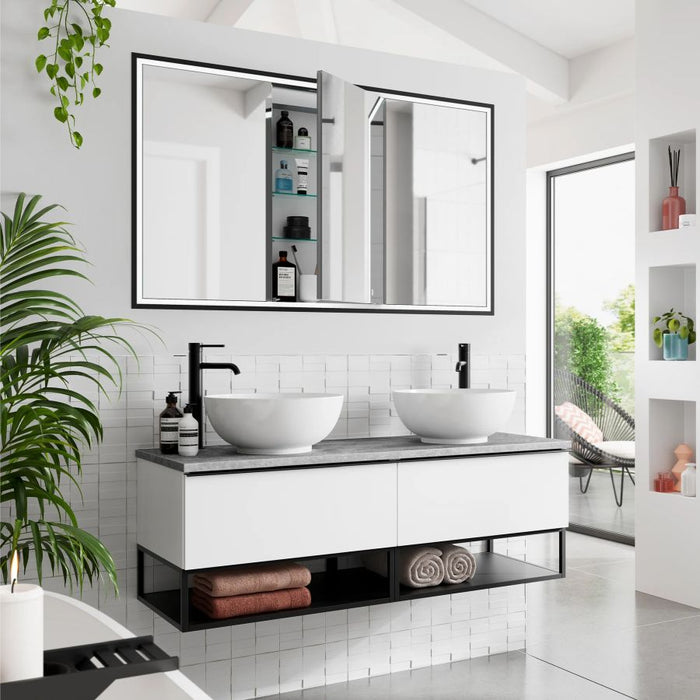 HiB Vanquish 80cm Bathroom Mirror Cabinet - 47800