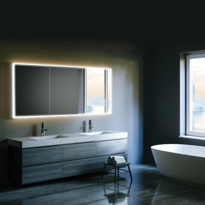 HiB Qubic 120cm Sensor-Activated LED Bathroom Cabinet - 48000