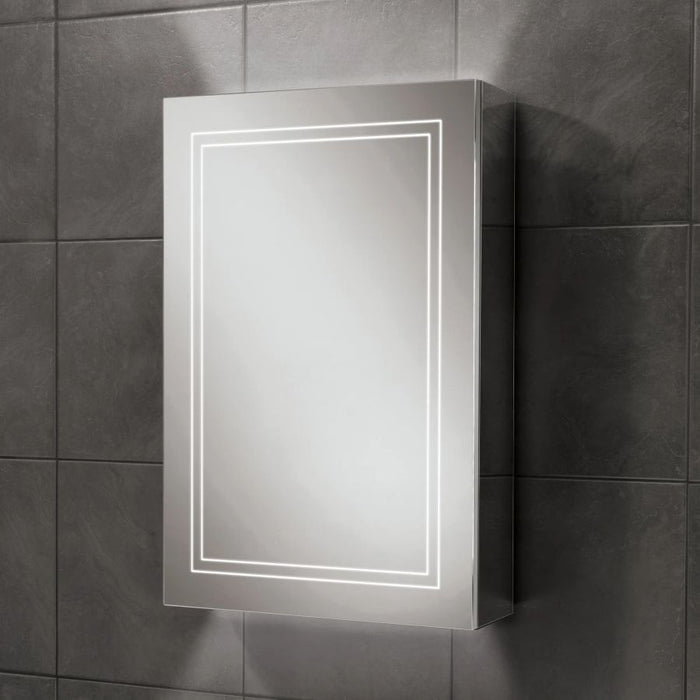 HiB Edge 50cm LED Border Mirrored Cabinet - 49400