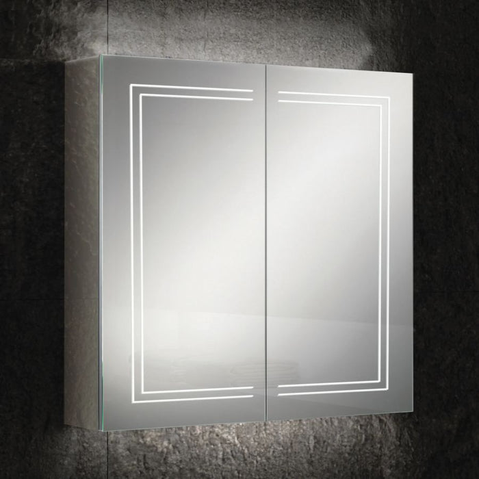 HiB Edge 80cm LED Border Mirrored Cabinet - 49600