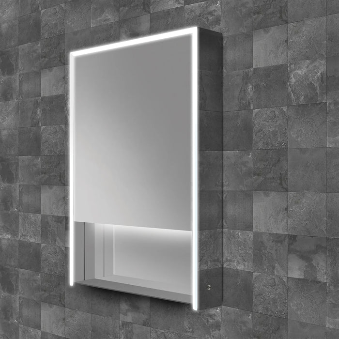 HiB Verve 50cm Illuminated Bathroom Mirrored Cabinet - 52700