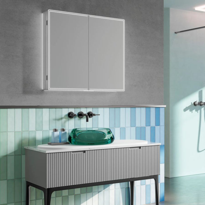 HiB Isoe 80cm Aluminium Bathroom Cabinet - 54400
