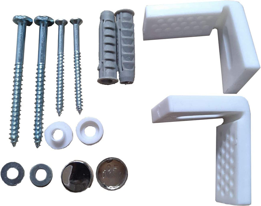 VeeBath Essentials Angled Floor WC Toilet Pan/Bidet Fixing Bathroom Fitting Kit - FFKIT6