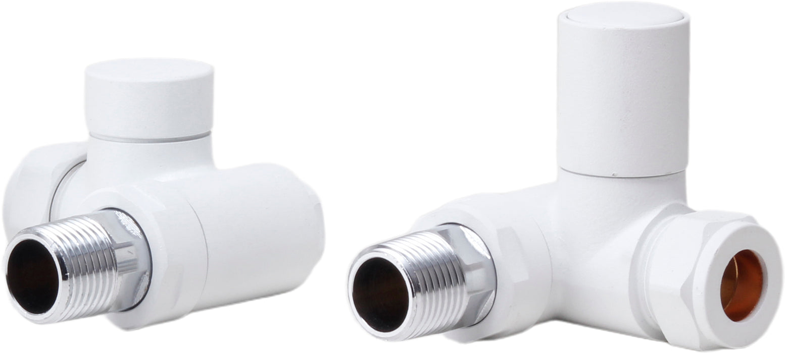 Radiator Valves UK Manual Dual Fuel Radiator Valves White - 690152