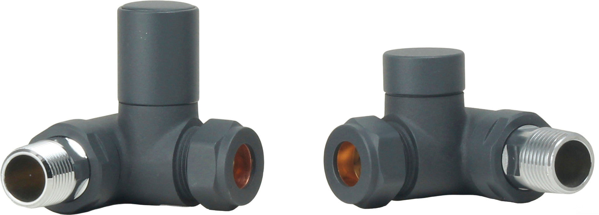 Radiator Valves UK Manual Dual Fuel Radiator Valve Anthracite - 690189