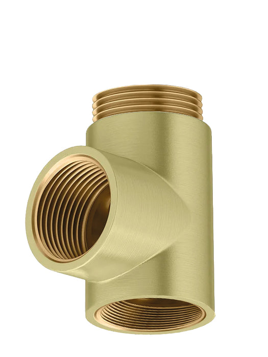 Radiator Valves UK T-Piece Brushed Brass - 690228