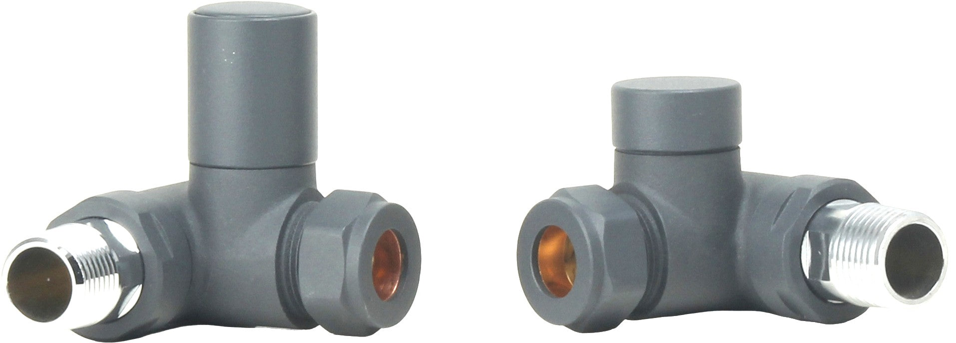 Radiator Valves UK Manual Dual Fuel Radiator Valve RAL 7012 - 690253