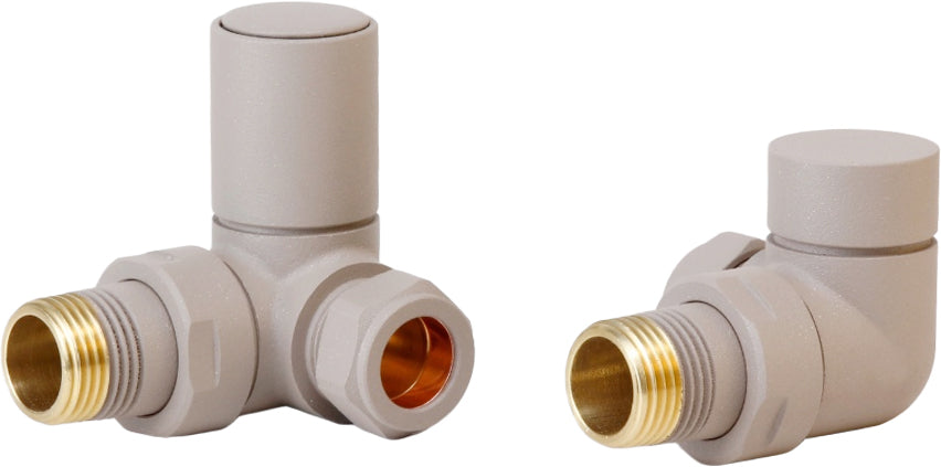 Cappaccino Brown Corner Manual Radiator Valve (Pairs) - 69302