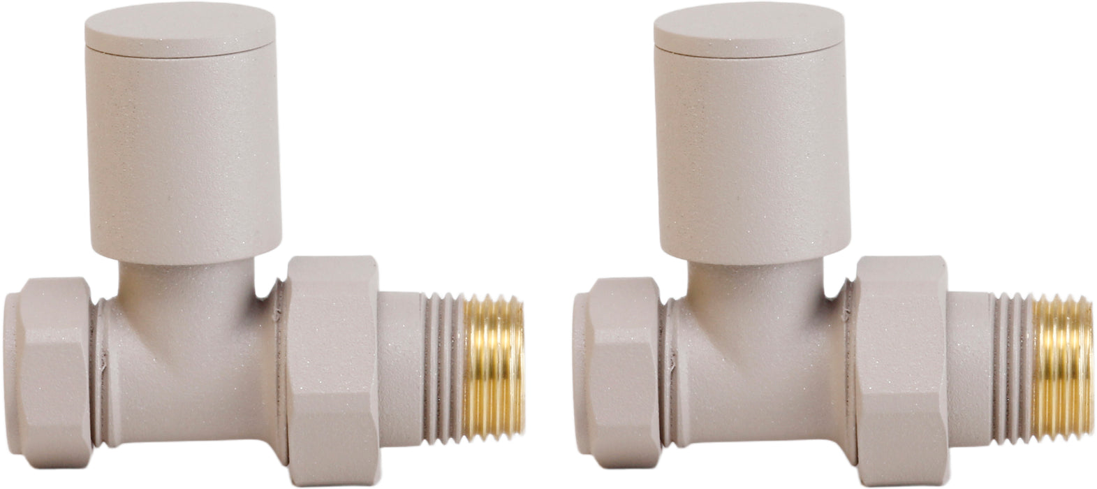 Cappaccino Brown Straight Manual Radiator Valve (Pairs) - 69303