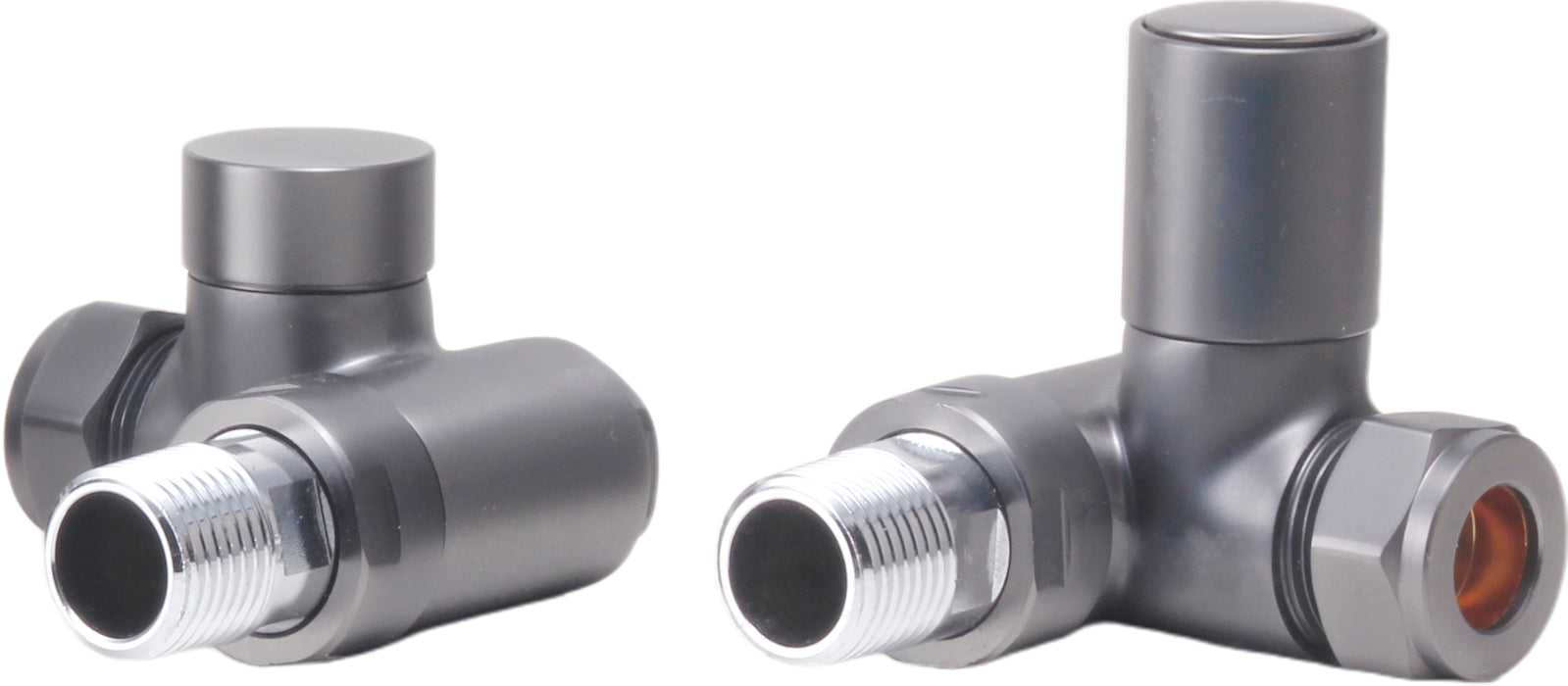 Radiator Valves UK Manual Dual Fuel Radiator Valve Gun Metal - 690380