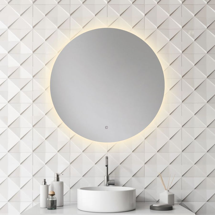 HiB Theme 80cm Adjustable Lighting Round Bathroom Mirror - 79120000
