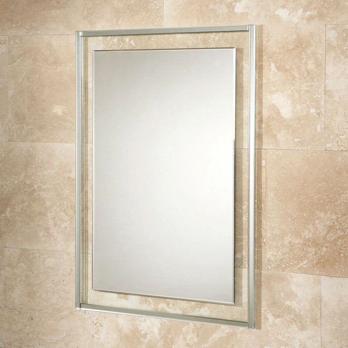 HiB Georgia 50cm Glass Mount Bathroom Mirror - 76060500