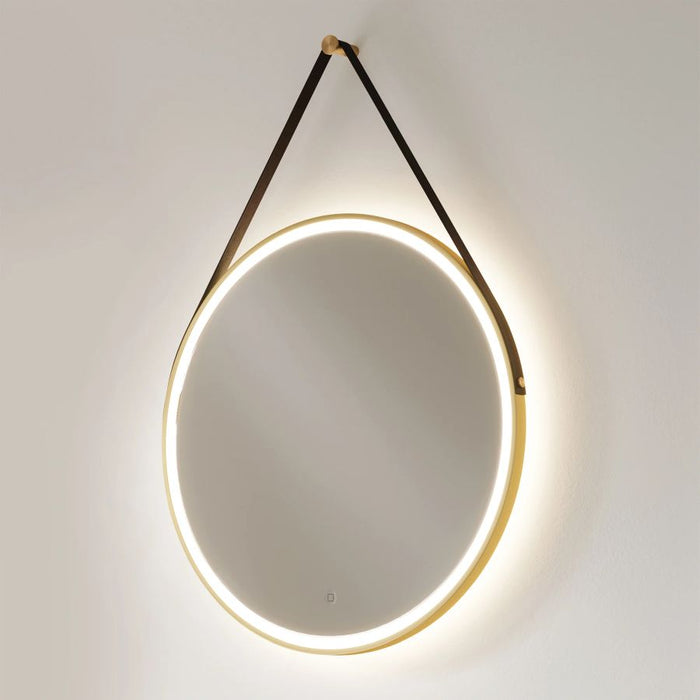 HiB Solstice 60cm LED Illuminated Bathroom Mirror - Brushed Brass - 79520750
