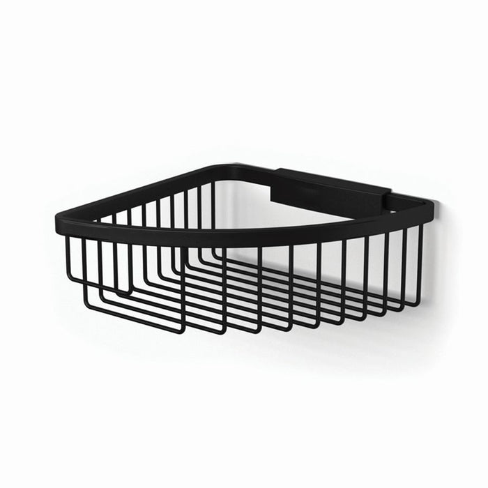 HiB Easy Lift Corner Shower Basket - Black - ACSBBK01