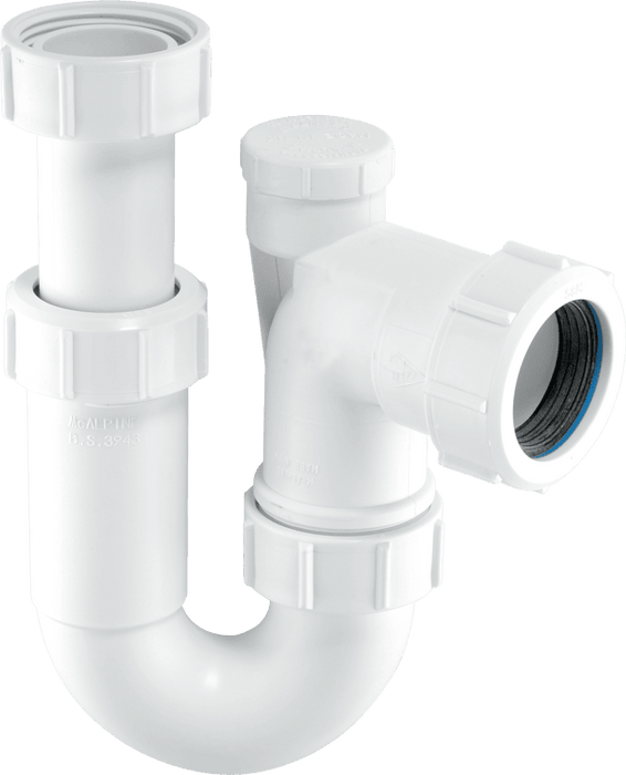 McAlpine Adjustable Inlet Tubular Swivel Anti-Syphon ‘P’ Trap - ASE10V
