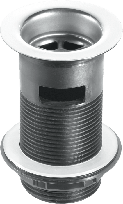 McAlpine Black Plastic Backnut 1.25" Basin Waste with Plug & Chain - BSW12C