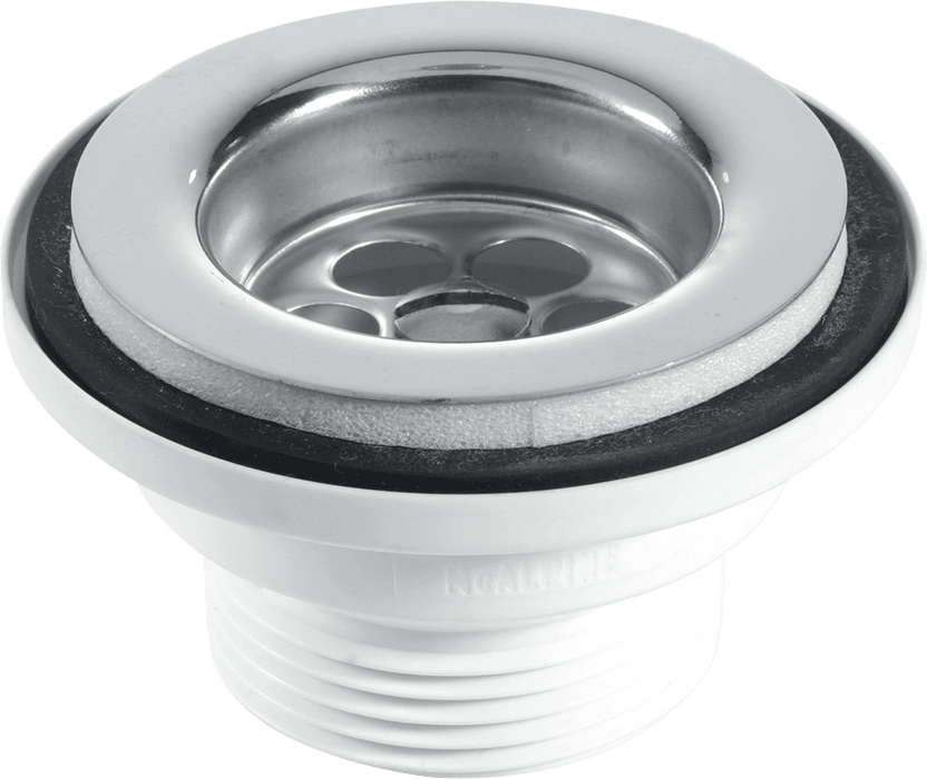 McAlpine Centre Pin Basin Waste 1¼" with Black PVC plug - BSW1P