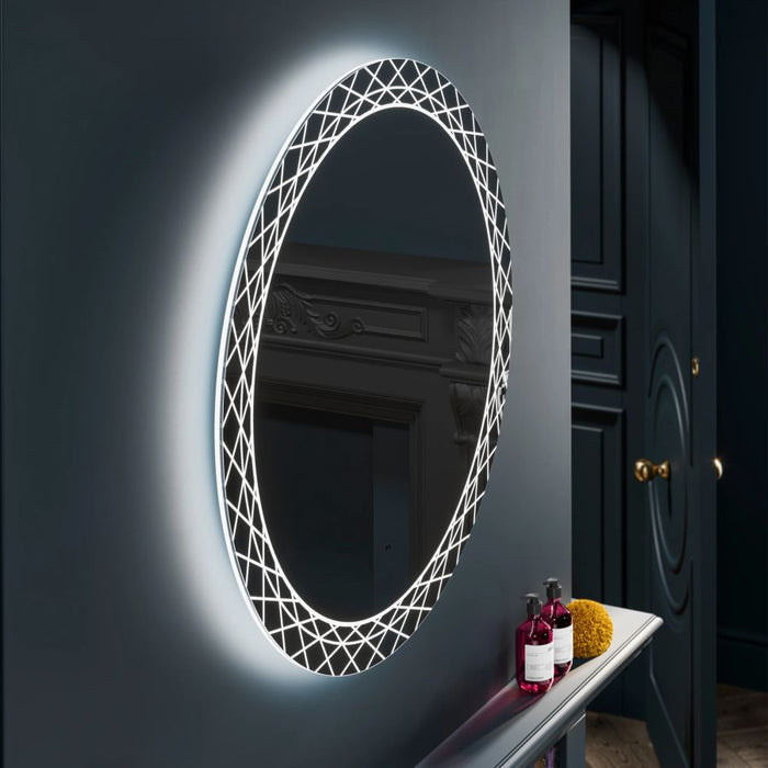 HiB Bellus 100cm Round Illuminated Bathroom Mirror - 79580300