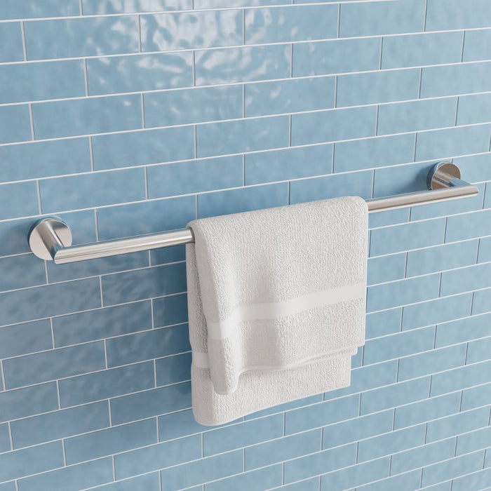 Tailored Bathrooms Melbourne Round Single Towel Rail Chrome 600mm - TIS0230
