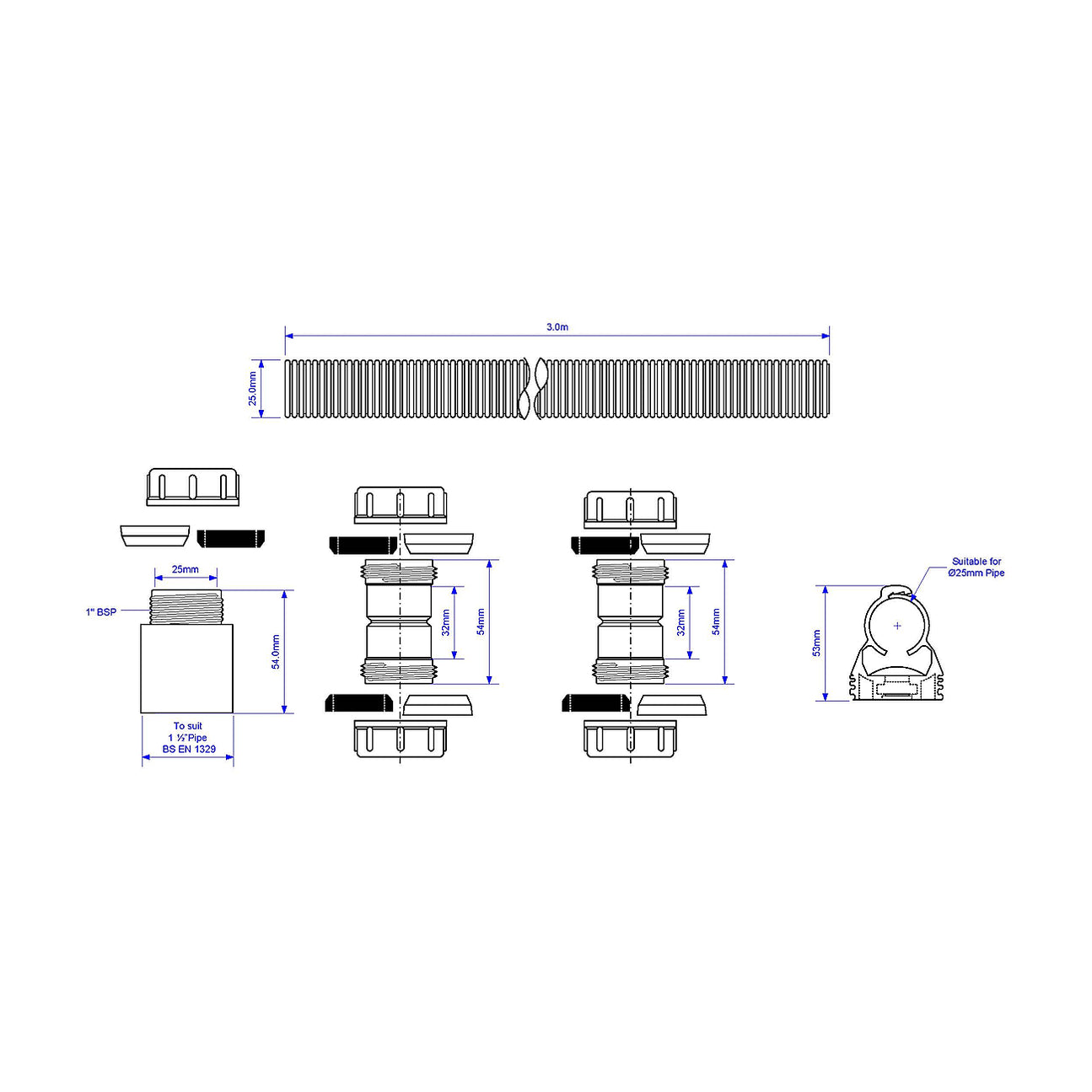 McAlpine Flexible Condensate Pipe Kit - CONFLEX-KIT1 — The Bathroom ...