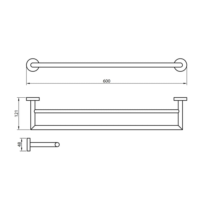 Scudo Delta Double Towel Bar - DELTA-009