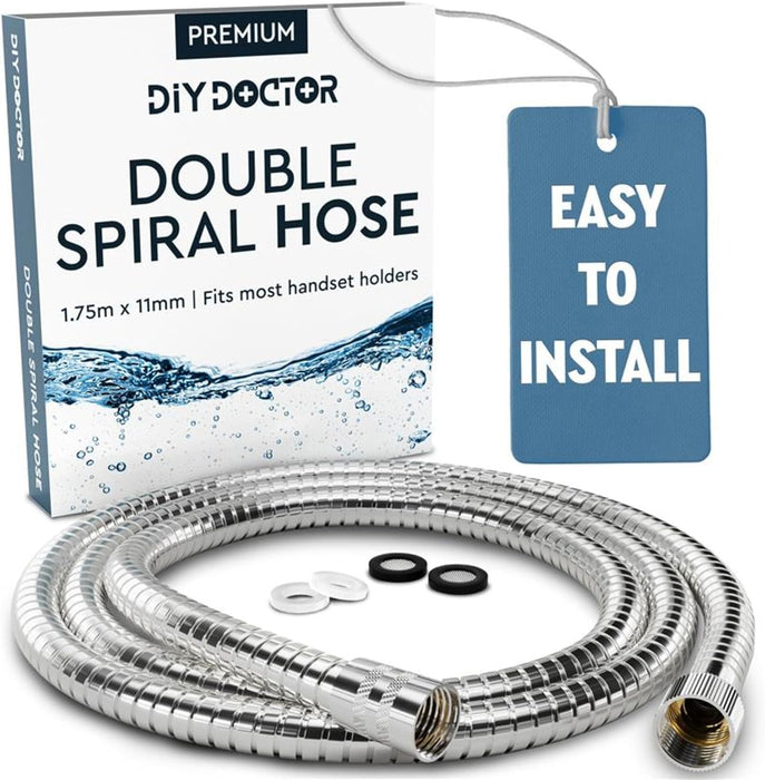 DIY Doctor Double Spiral 1.75m Shower Hose 11mm