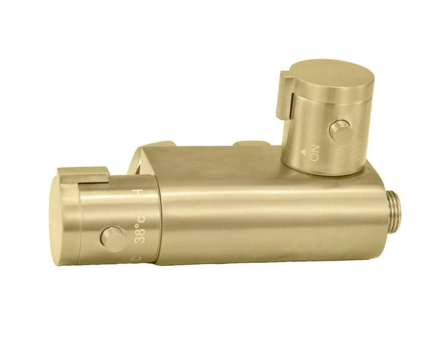 Thermostatic Vertical Valve for Douche Brushed Brass - DOUCHE008