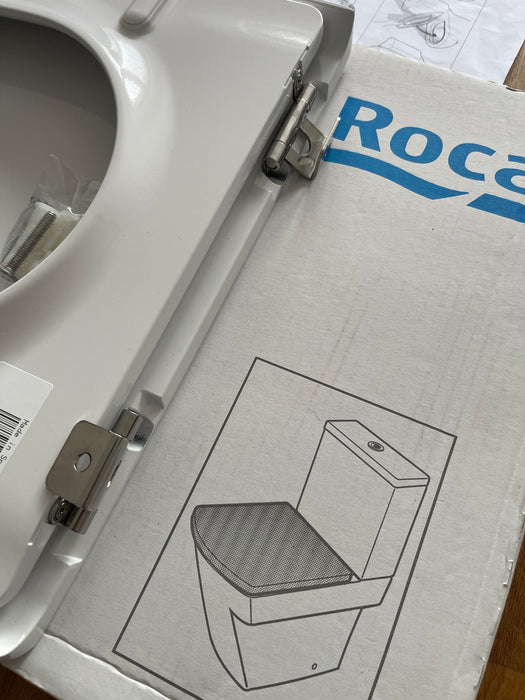 Roca Hall Compact Lacquered Seat And Cover For Toilet White  - A801620004 - NOT Soft Close