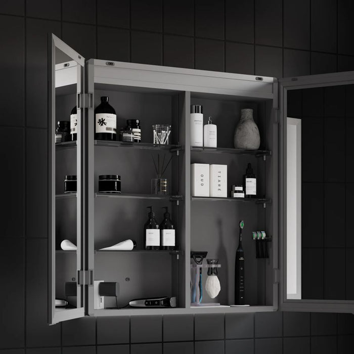 HiB Isoe 60cm Aluminium Bathroom Cabinet - 54350