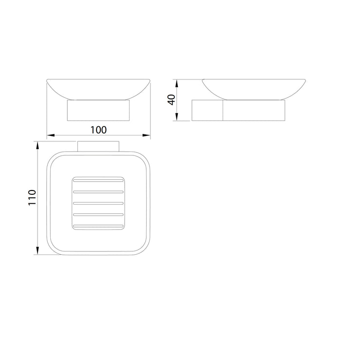 Scudo Mono Soap Dish Holder - MONOACC-002