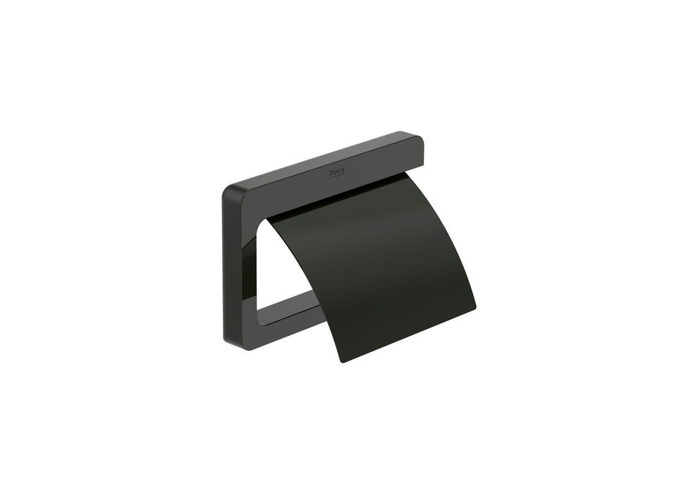 Roca Tempo Toilet Roll Holder With Cover Brushed Titanium Black  - A817033NM0