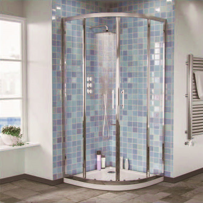 Hygienic Bathrooms 6mm Quadrant 800 x 800mm Shower Enclosure - SE-QD6-80