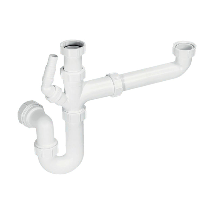 McAlpine 1.5" Bowl and a half Sink Kit - 1 Nozzle (75mm Water Trap) - SK1