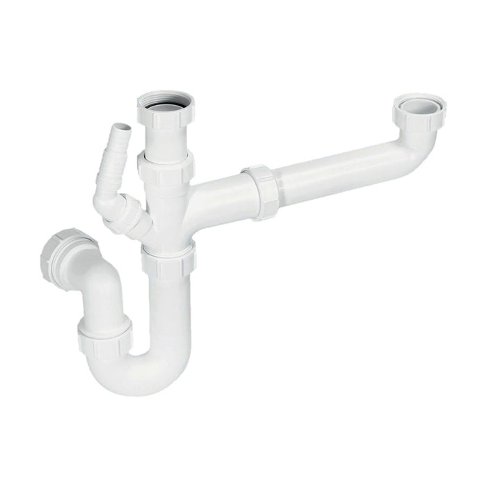 McAlpine 1.5" Bowl and a half Sink Kit - 2 Nozzle (75mm Water Trap) - SK1A