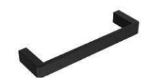 Black Single Towel Rail - PSP507