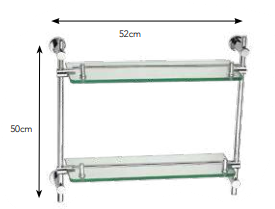 The Hotel Range Double Glass Shelf - PSP106D