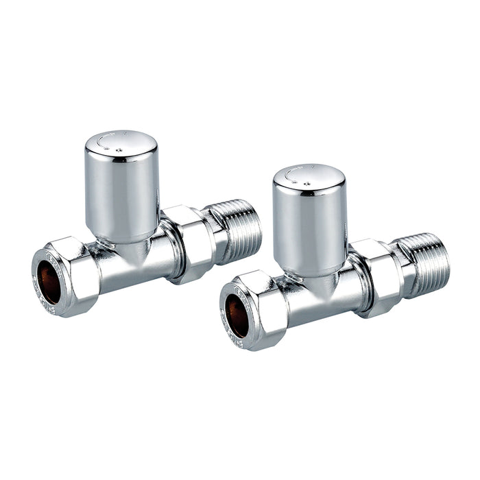 Scudo Towel Rail Valves Straight (Pair) - TRV001
