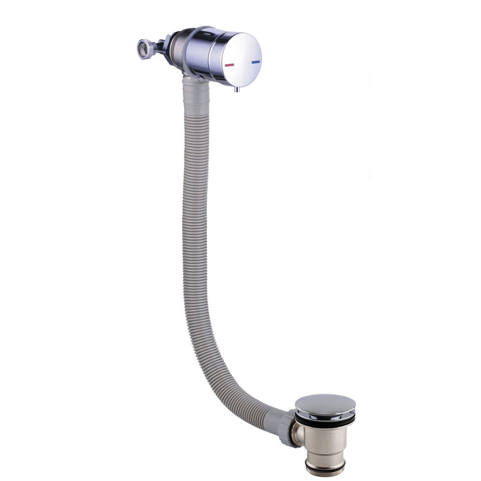 Bath Filler Overflow with Click Clack Waste Chrome - WASTE102