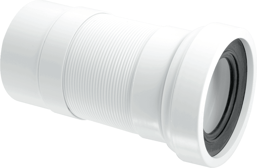 McAlpine Plain End Outlet Straight Flexible WC Connector 97-107mm - WC-F26P
