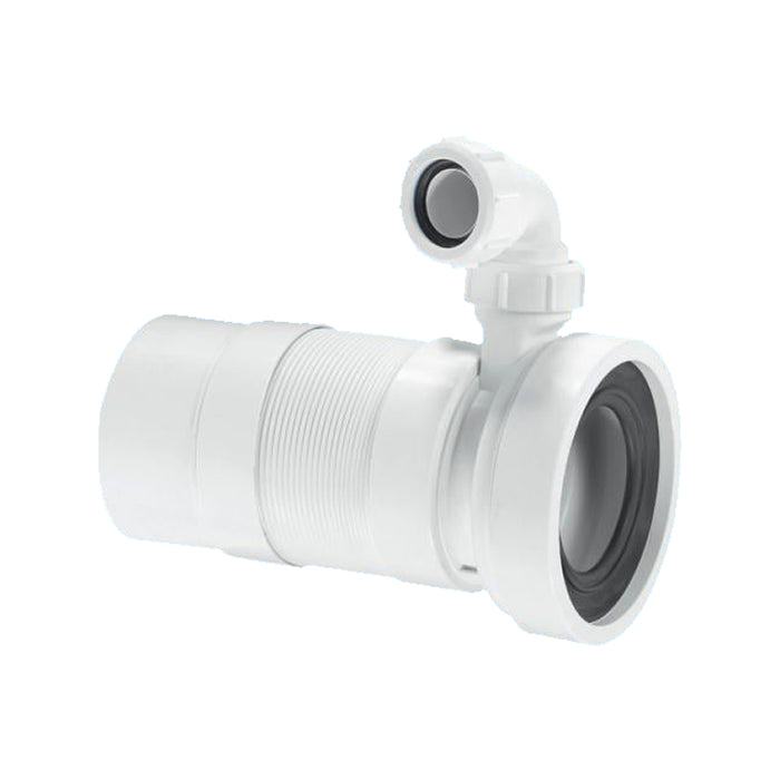 McAlpine 4" Flexible Pan Connector with Plain End and Boss Connector 140-260mm - WC-F23PV
