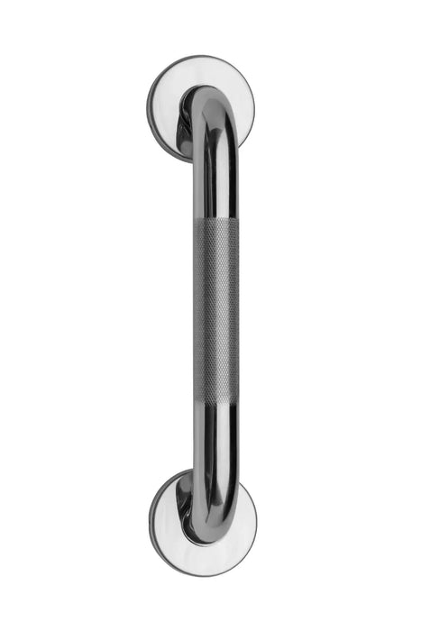 Croydex 300mm Stainless Steel Straight Grab Bars with Anti-Slip Grip Chrome - AP500541