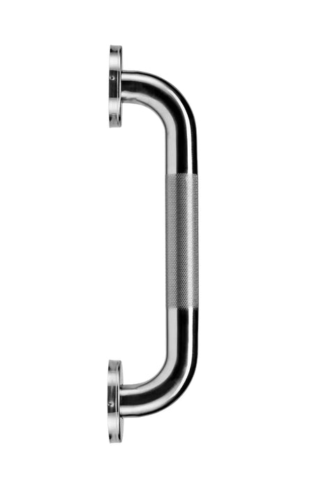 Croydex 300mm Stainless Steel Straight Grab Bars with Anti-Slip Grip Chrome - AP500541