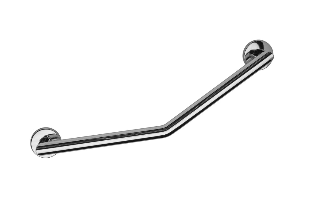Croydex 600mm Modern Stainless Steel Angled Grab Bar Chrome - AP506405